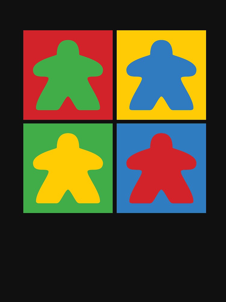 Board Game Four Meeples by RhoaDesigns