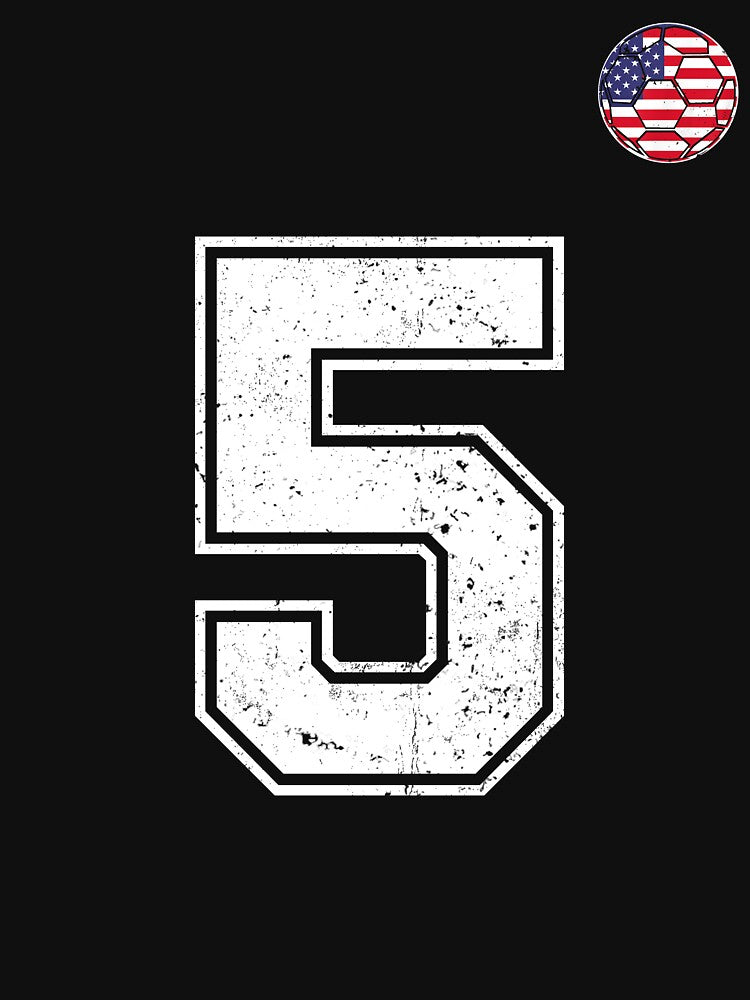 Soccer player Jersey number 5 Usa Fans by RoyesButler