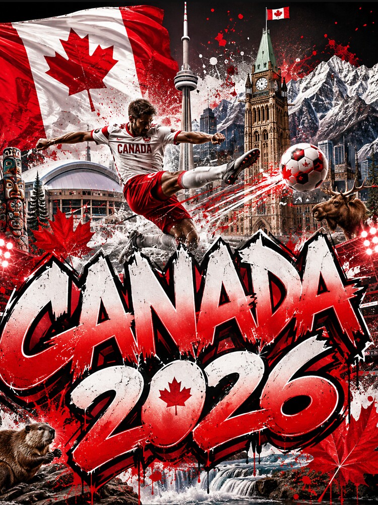 World Cup 2026 Canada themed Soccer Merch | Football Fan Gear |Canada Sports Apparel Tee|  |Soccer worldcup Championship Soccer World ver 11 by CosmicNook1