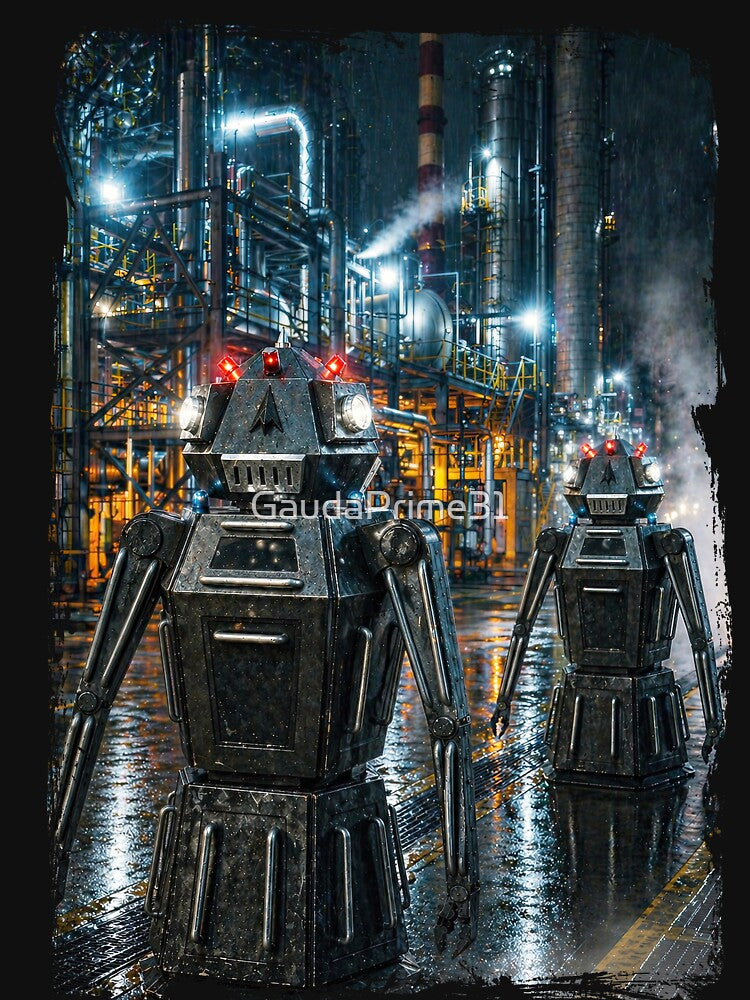 Blake’s 7 Security Robot T-Shirt – Industrial Enforcer Design by GaudaPrime31