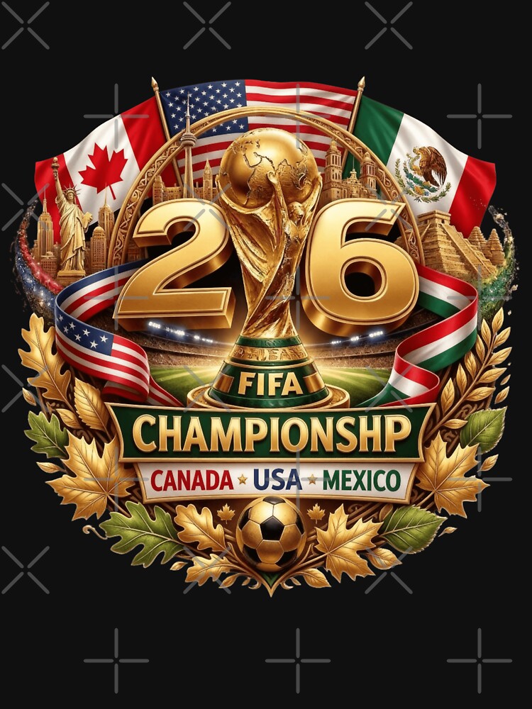 World Football Championship Soccer 2026 USA Canada Mexico by Thread&Fable