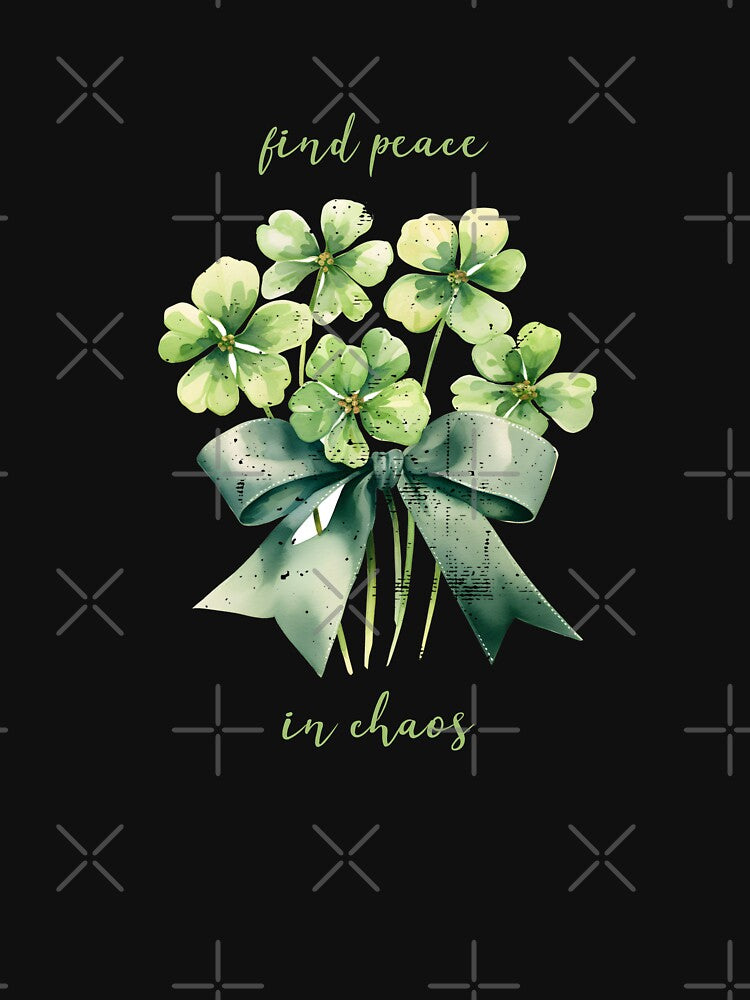 Find Peace In Chaos Mental Health Awareness Positive Inspirational Text by FemiBiutti