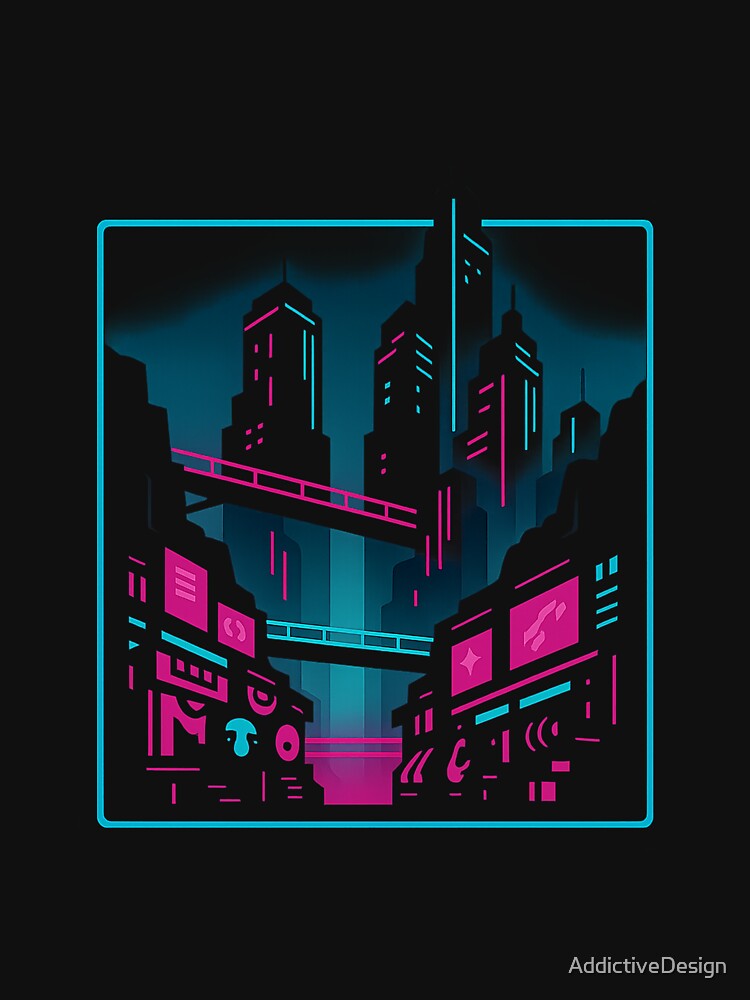 Neon Abyss Streets – Cyberpunk City Glow by AddictiveDesign