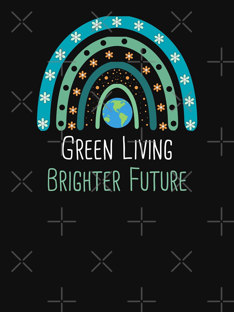 Green Living, Brighter Future Environmental Protection Positive Phrase by FemiBiutti