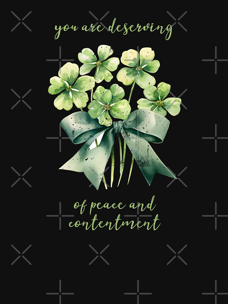 You Are Deserving of Peace And Contentment Mental Health Awareness Positive Inspirational Text by FemiBiutti