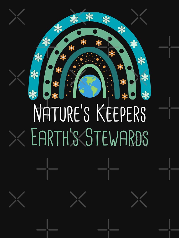 Nature's Keepers, Earth's Stewards Environmental Protection Positive Phrase by FemiBiutti