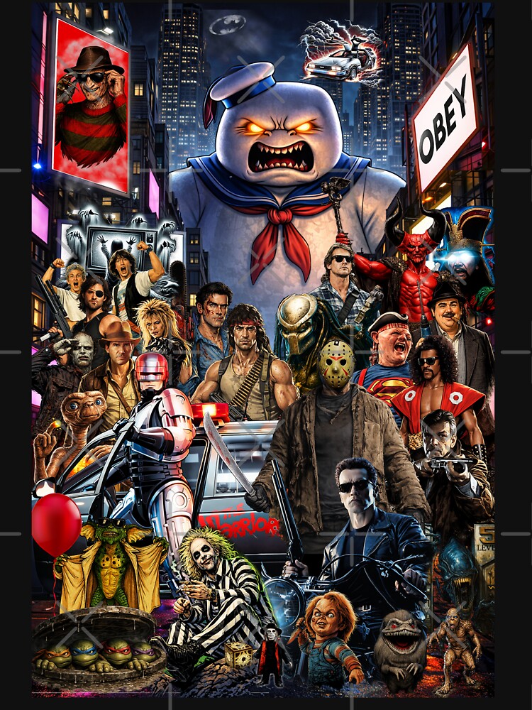 80s movies characters by American Artist Designs
