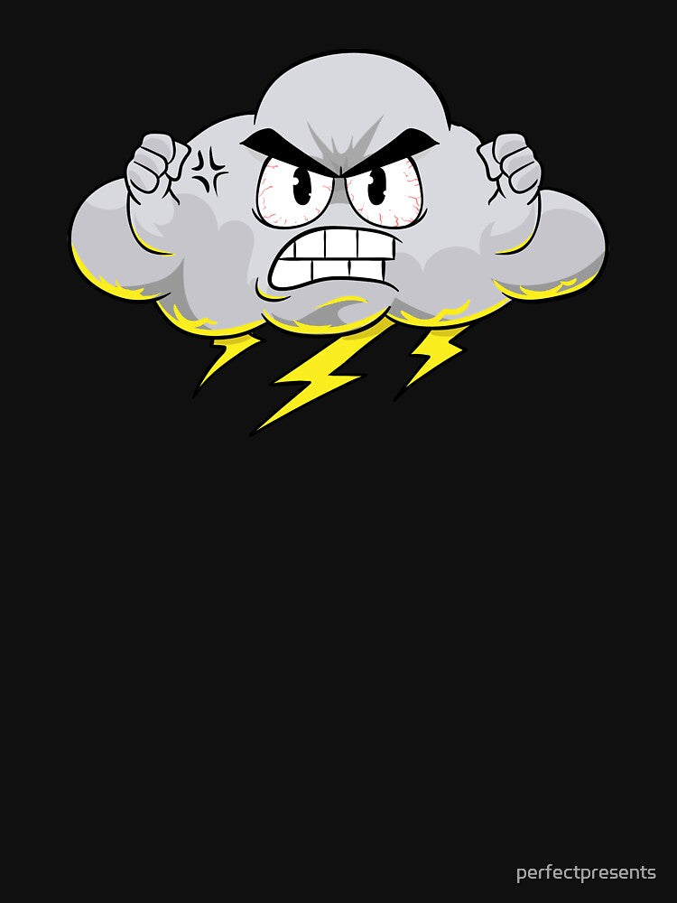 Angry Cloud with Lightning Thunderstorm Weather by perfectpresents
