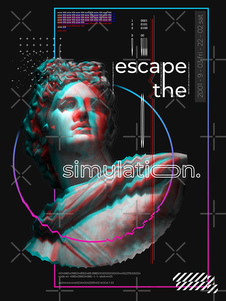 escape the simulation  , statue female glitch by TRIBExSPACE