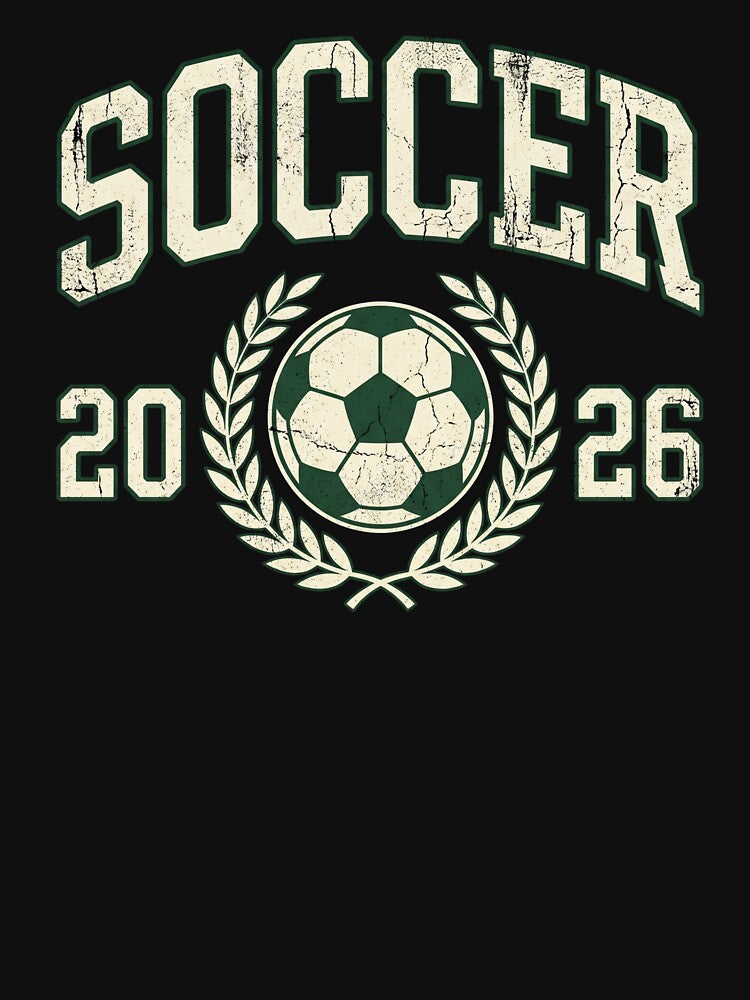 Vintage Soccer 2026 Collegiate Varsity Badge by TeNovaStudio