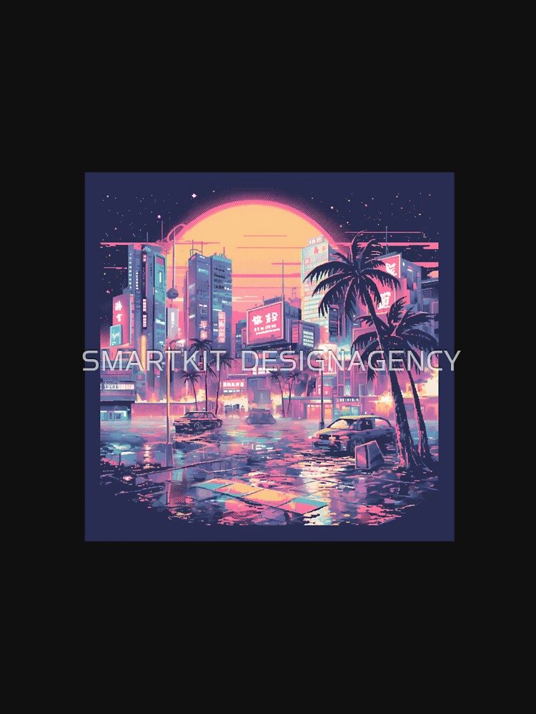 Lonely Cyberpunk city view by SMARTKIT  DESIGNAGENCY