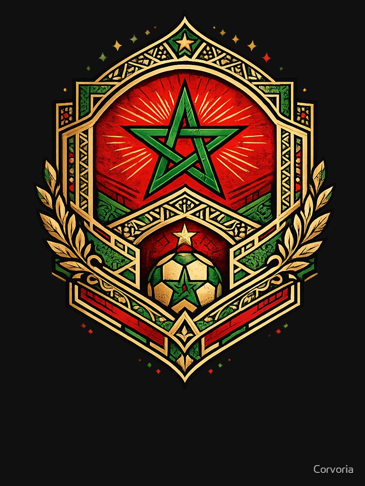 Moroccan Pride Football Gift by Corvoria