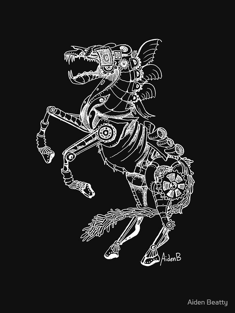 Steel Stallion White by Aiden Beatty