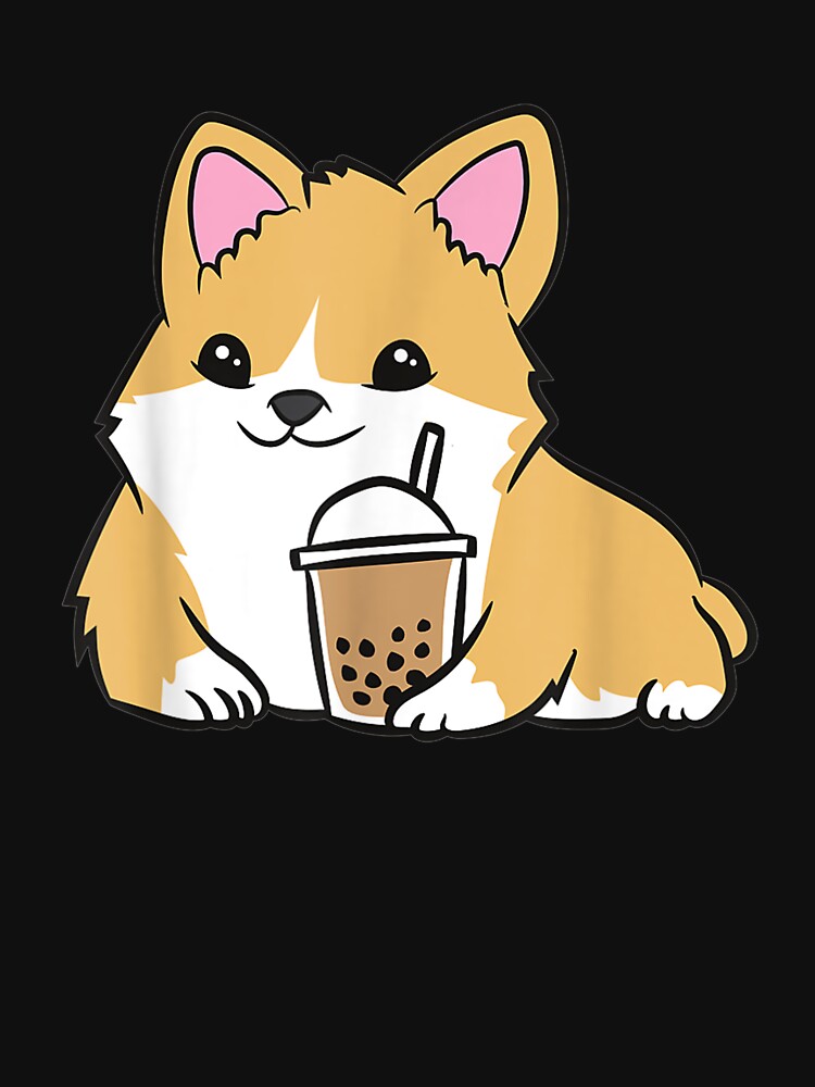 Corgi Bubble Tea Welsh Corgi Pearl Milk Tea by tolivia