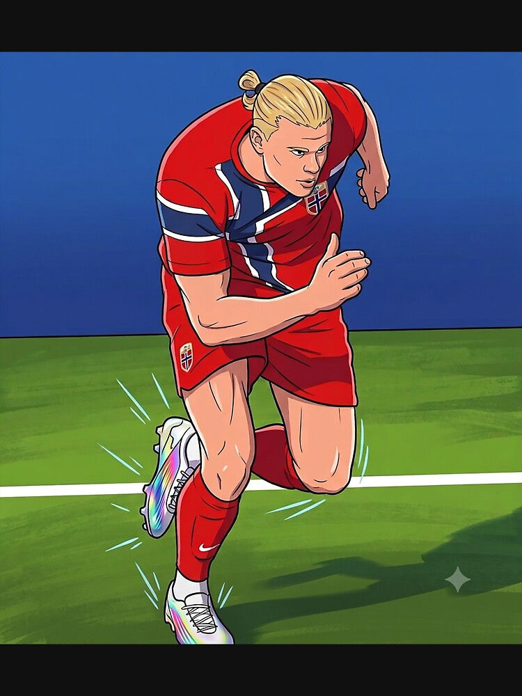 Erling Haaland is listed at 6’4” and nearly 200 pounds anime by DonetTrent