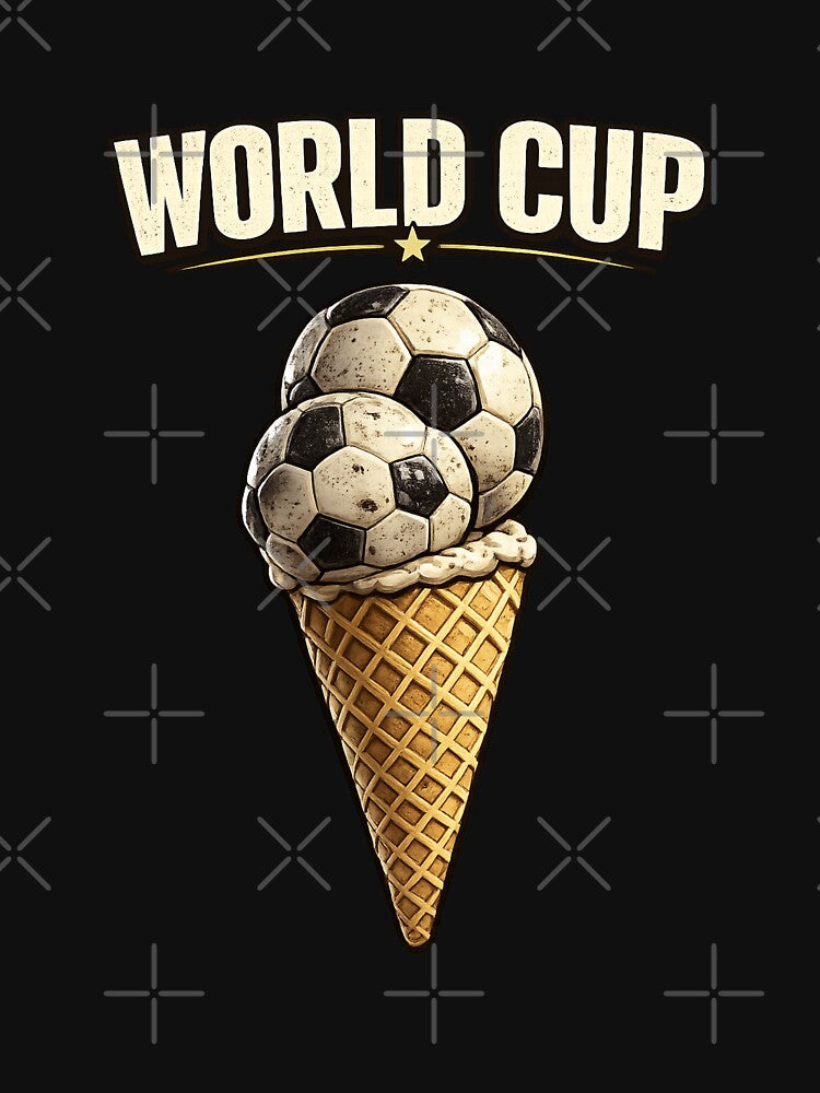 World cup ice cream cone football by vecart34
