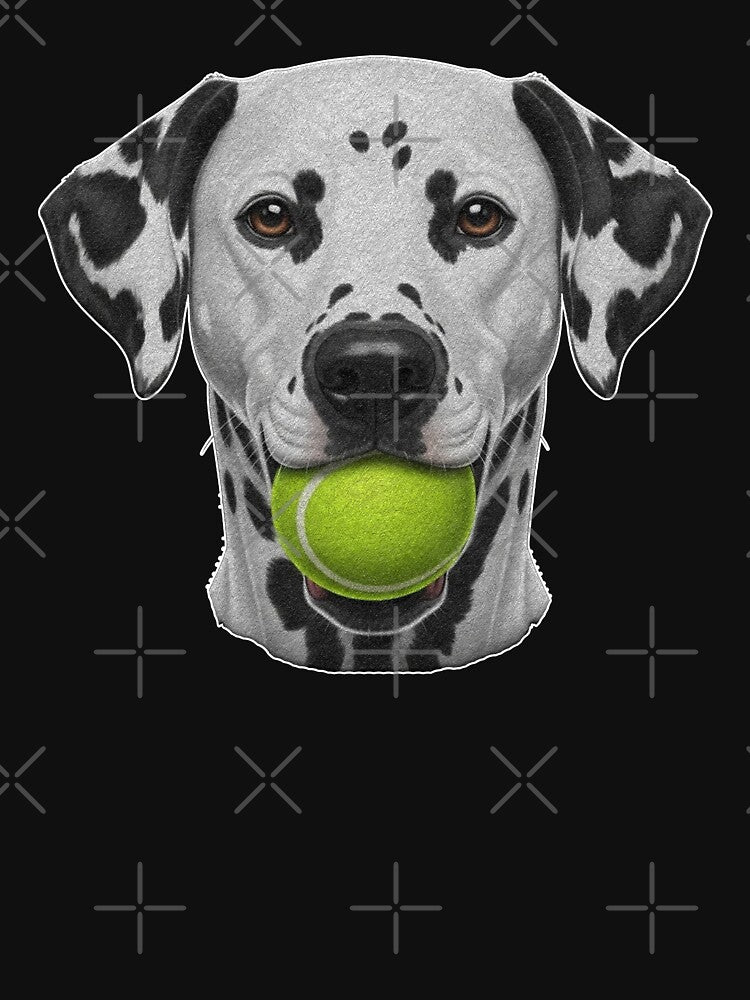 Dalmatian Dog With Tennis Ball Cute Dog Lover by franktact