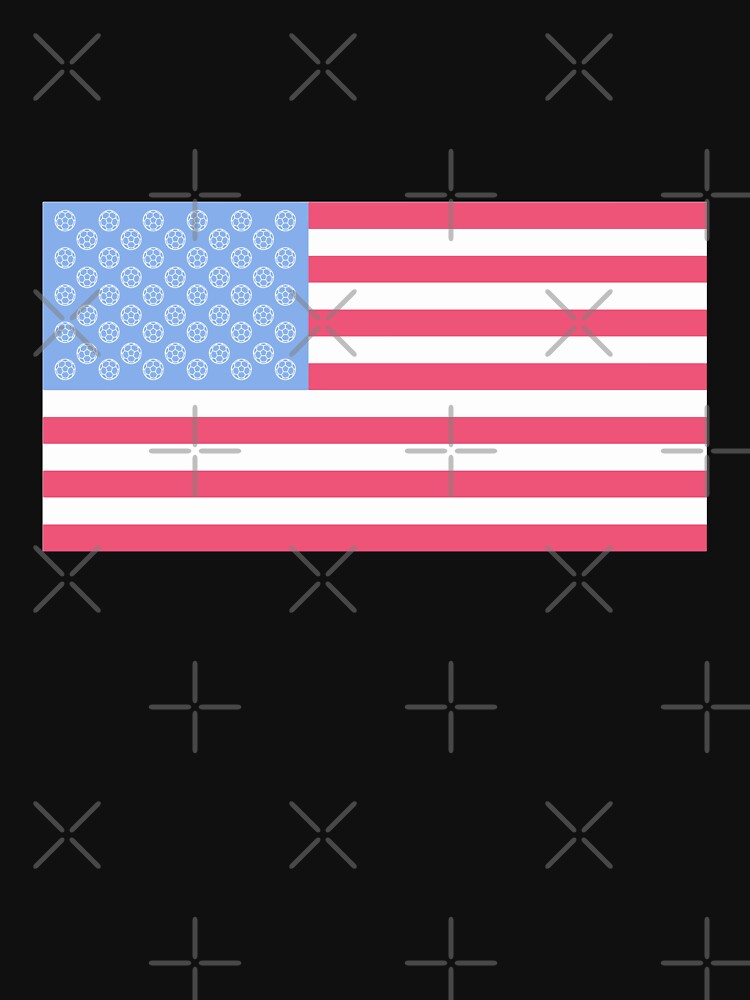 USA Soccer Flag — American Flag Soccer Ball Stars Pattern | Soccer Fan Gift, Patriotic Football Tee by ArtofDari