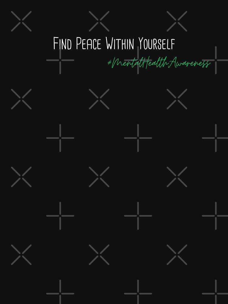 Find Peace Within Yourself Mental Health Awareness Positive Inspirational Phrase by FemiBiutti