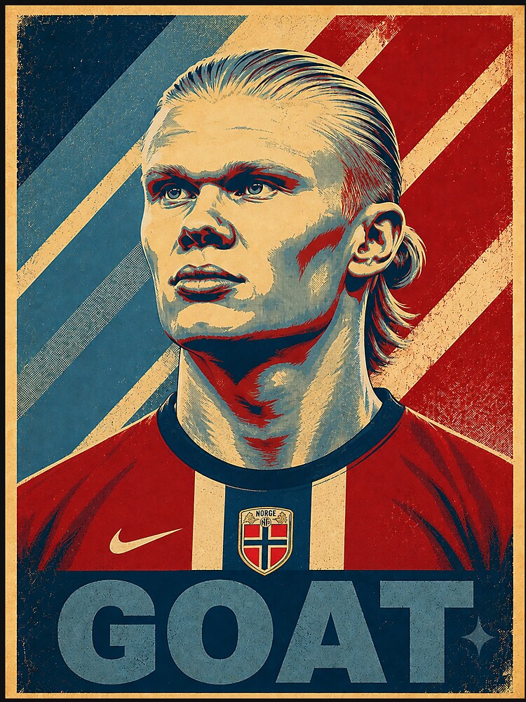 Erling Haaland - G.O.A.T Typography Norway by delacerdaan