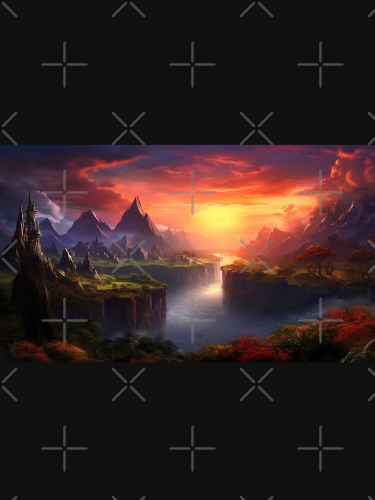 Fantasy Landscape - Sunset Canyon by Fantasy Masterpiece