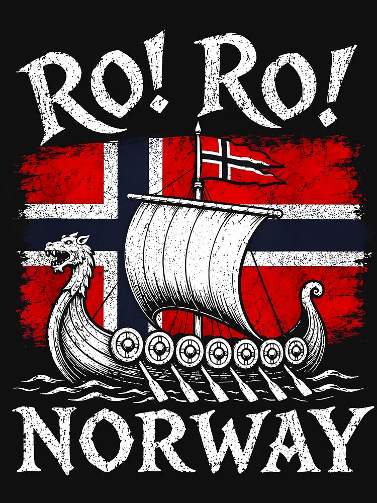 Ro! Ro! Norway Viking Ship Norway Soccer Fan Graphic by DarylPope