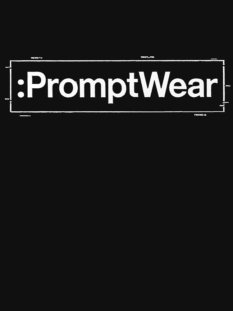 PromptWear Glitch Logo – AI-Inspired Digital Identity Tee by Promptwear.0