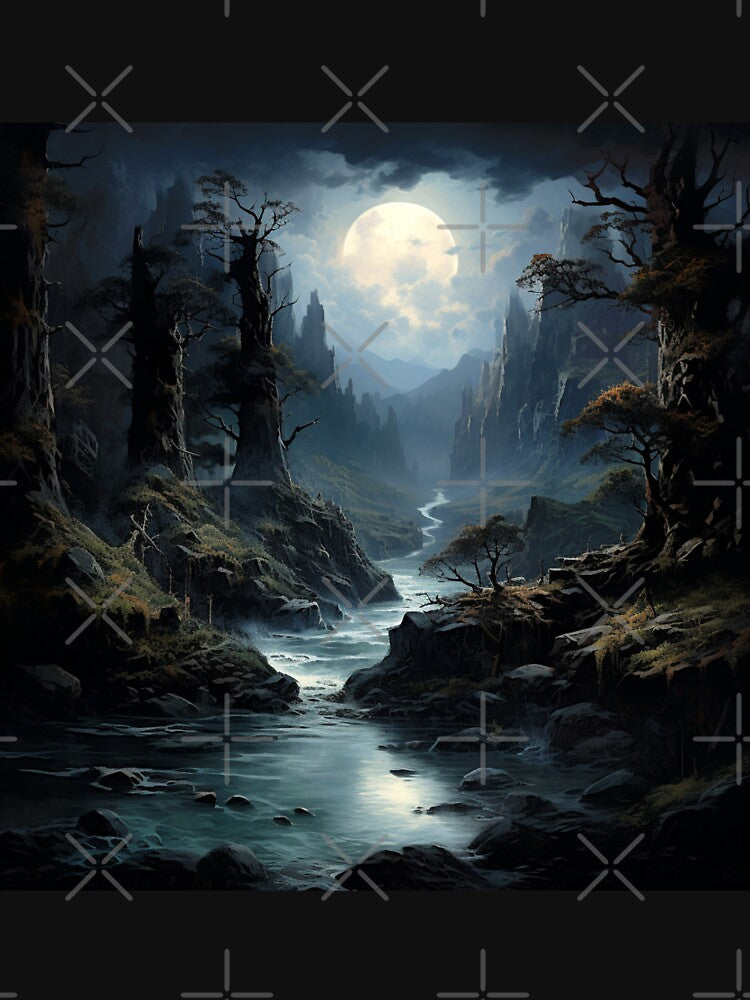 Dark Fantasy Landscape - Moonlit Mire by Fantasy Masterpiece