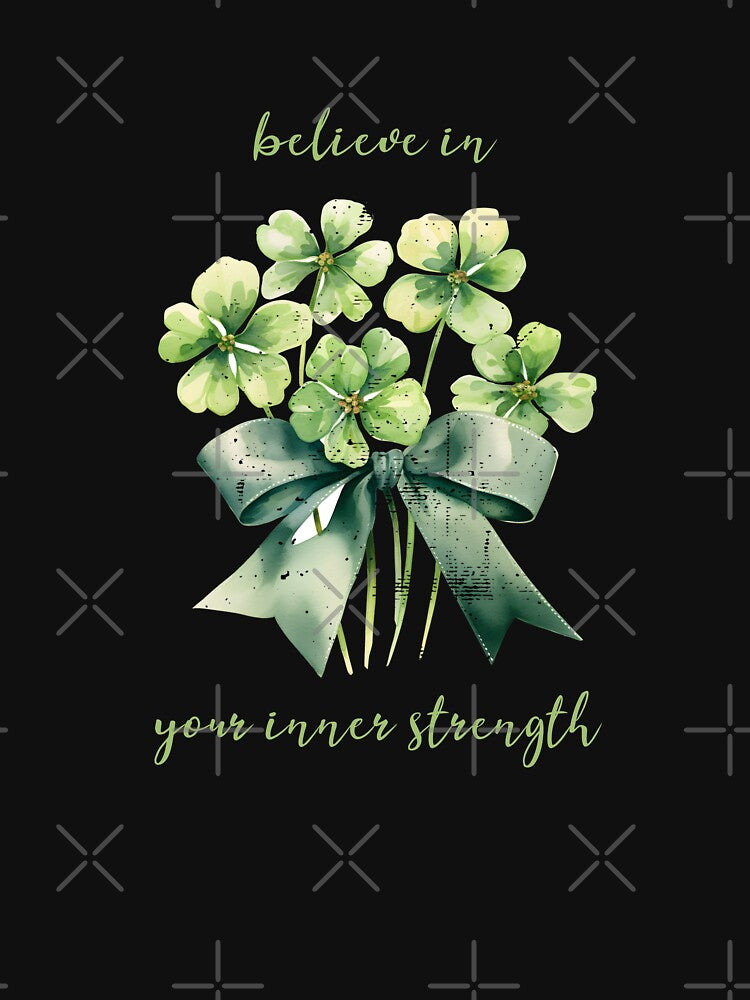 Believe In Your Inner Strength Mental Health Awareness Positive Inspirational Text by FemiBiutti