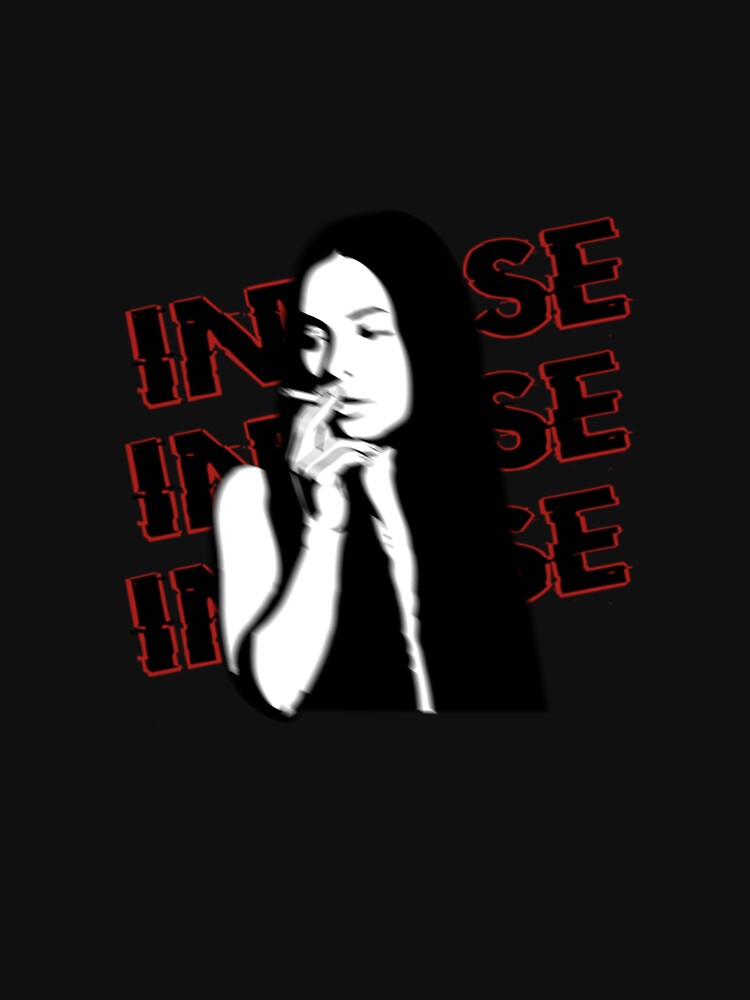 INVRSE Cigarette Silhouette-Dark Aesthetic Y2K Graphic by INVRSE