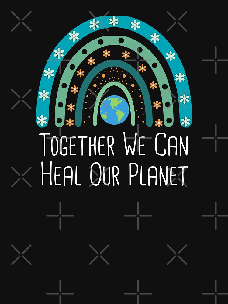 Together We Can Heal Our Planet Environmental Protection Positive Phrase by FemiBiutti