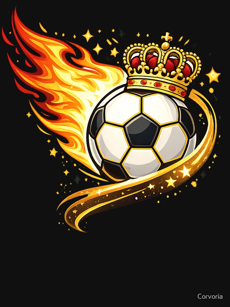 Soccer King Flaming Ball Gift by Corvoria