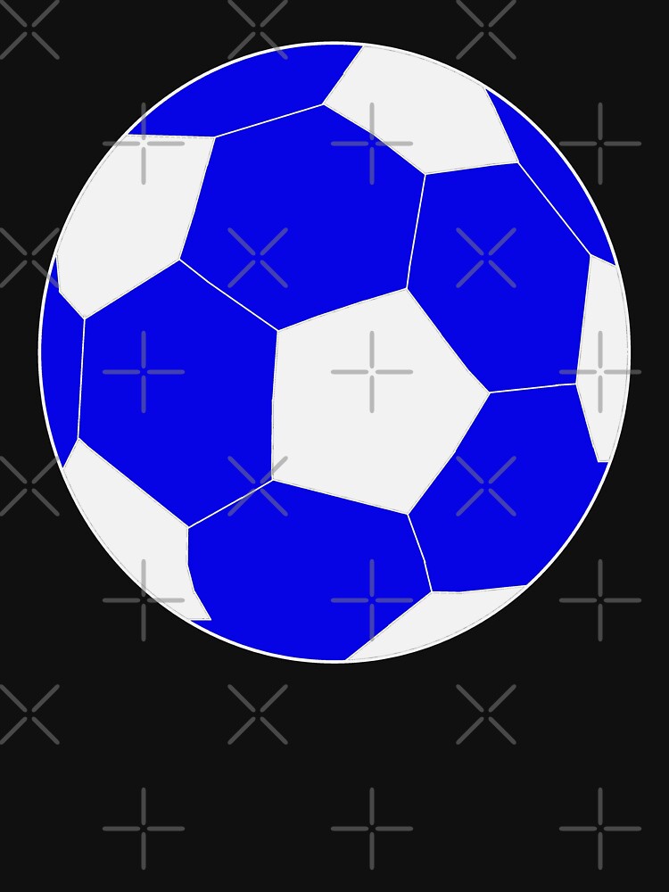 Blue Soccer Ball Drawing by RioCariocaClub