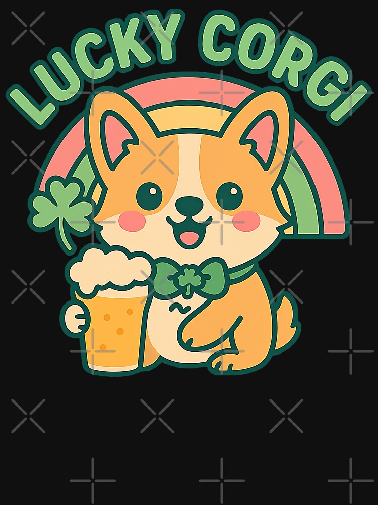 Cute Kawaii Corgi, Cute St Patricks Day Corgi by graphic-genie
