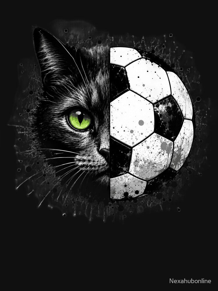 Game Face | Half Cat Half Football Graphic Tee by Nexahubonline
