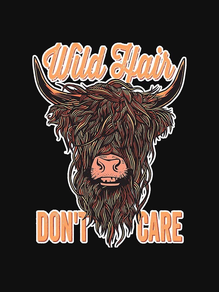 Highland Cow Lover Funny Wild Hair by SkyCloudBlue