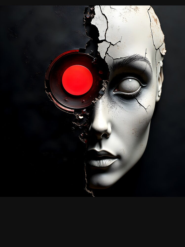 Synthetic Gaze – Broken Android Portrait by Huskyyy Designs