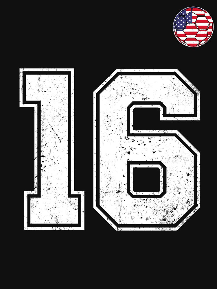 Soccer player Jersey number 16 Usa Fans by RoyesButler