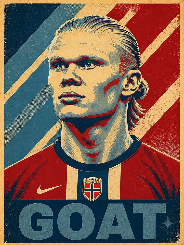 Erling Haaland - G.O.A.T Typography Norway by DonetTrent