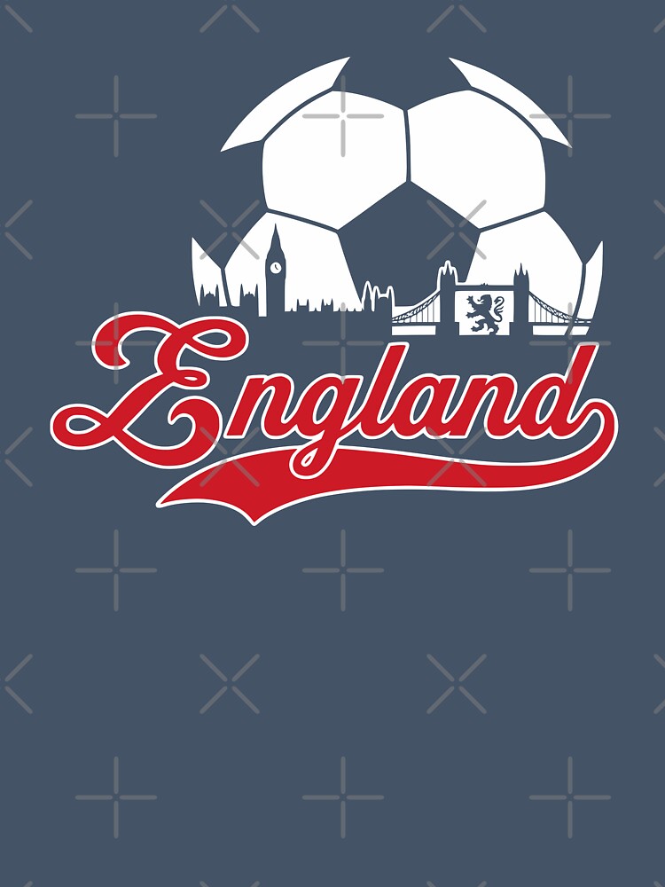 Retro England Football Skyline Soccer Fan Graphic by Imaginationbeyond