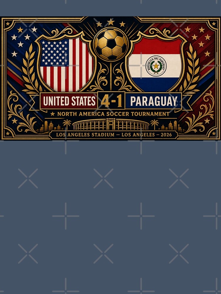 USA Paraguay 4-1 Ornate Artwork by BrickByDream