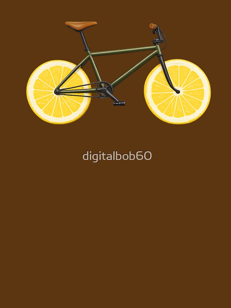 Lemon Wheel Bicycle Graphic/ Funny Fruit by digitalbob60