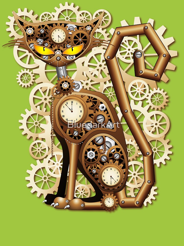 Cat Steampunk Vintage Retro Style Machine by BluedarkArt