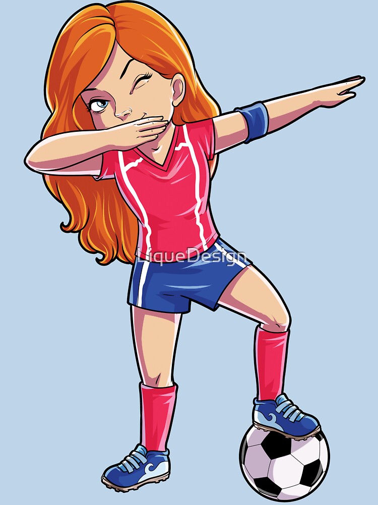 Dabbing Soccer Girl Dab Dance T shirt Funny Football Tee World Cup 2018 by LiqueGifts