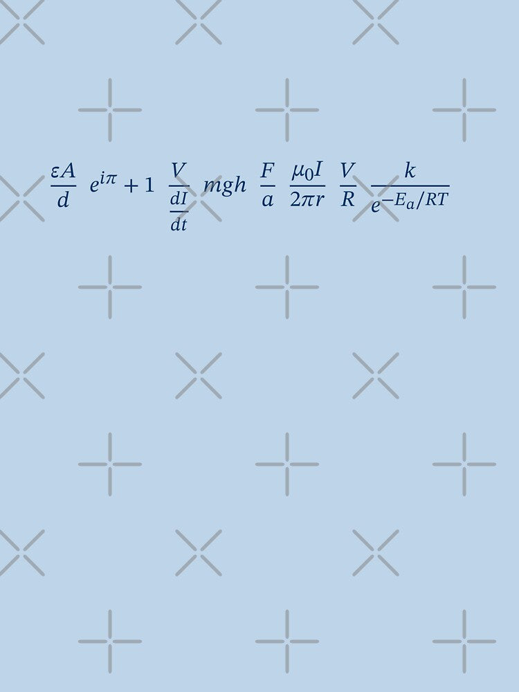 Columbia University math, physics, chemistry equations (transparent dark blue) by NotSnot
