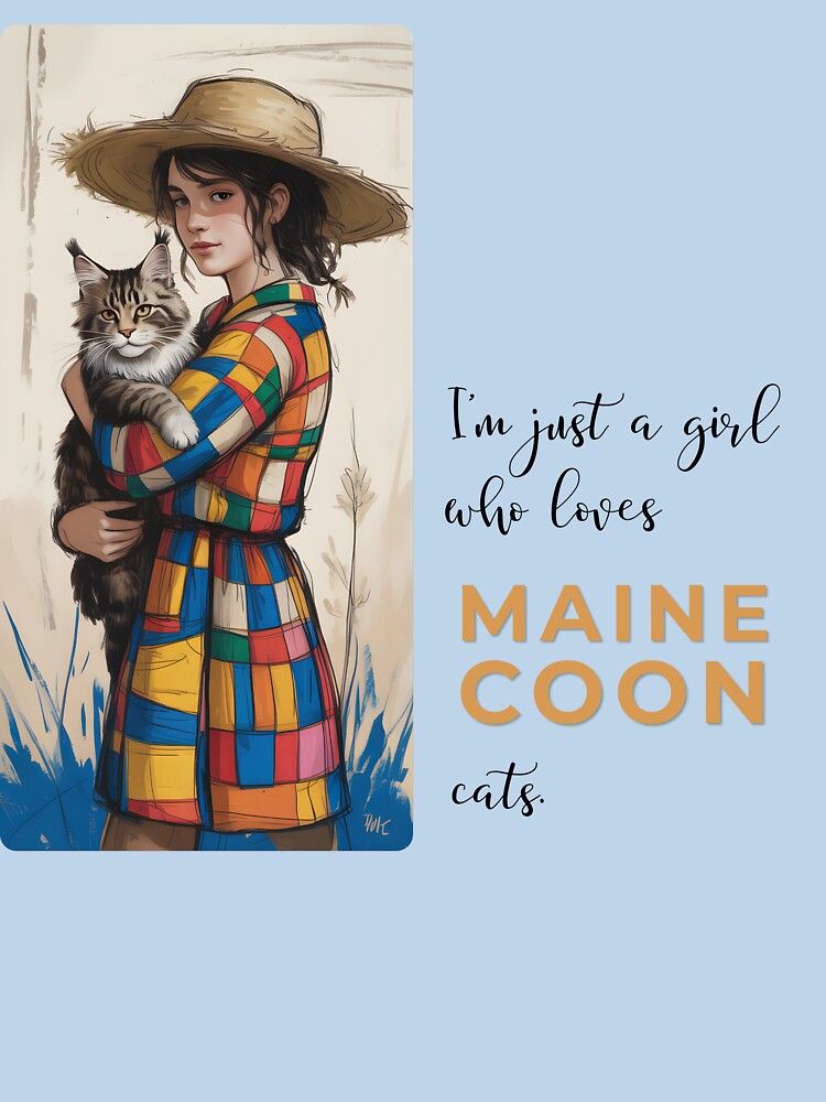 I'm Just a Girl Who Loves Maine Coon Cats – Cute Cat Lover Design by ArcticFoxStudio