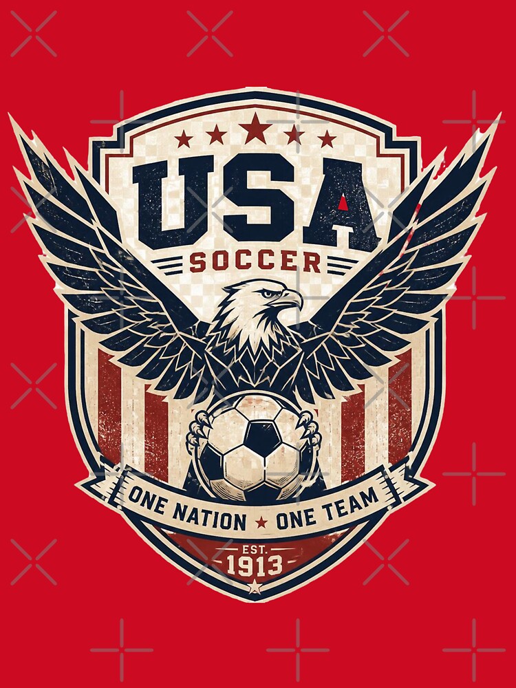 USA Soccer Eagle Crest | Patriotic Football Fan Design by LEOdesignerArt