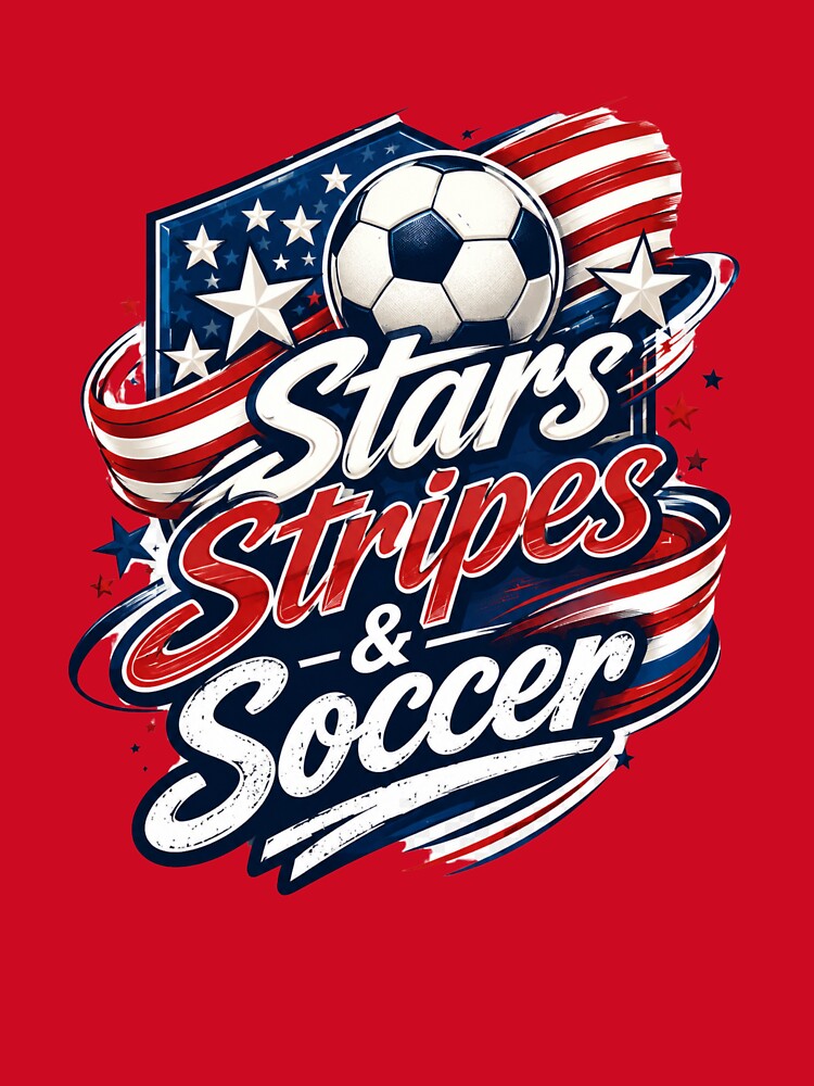 Stars Stripes And Soccer Fan Design by Stickers  Designer