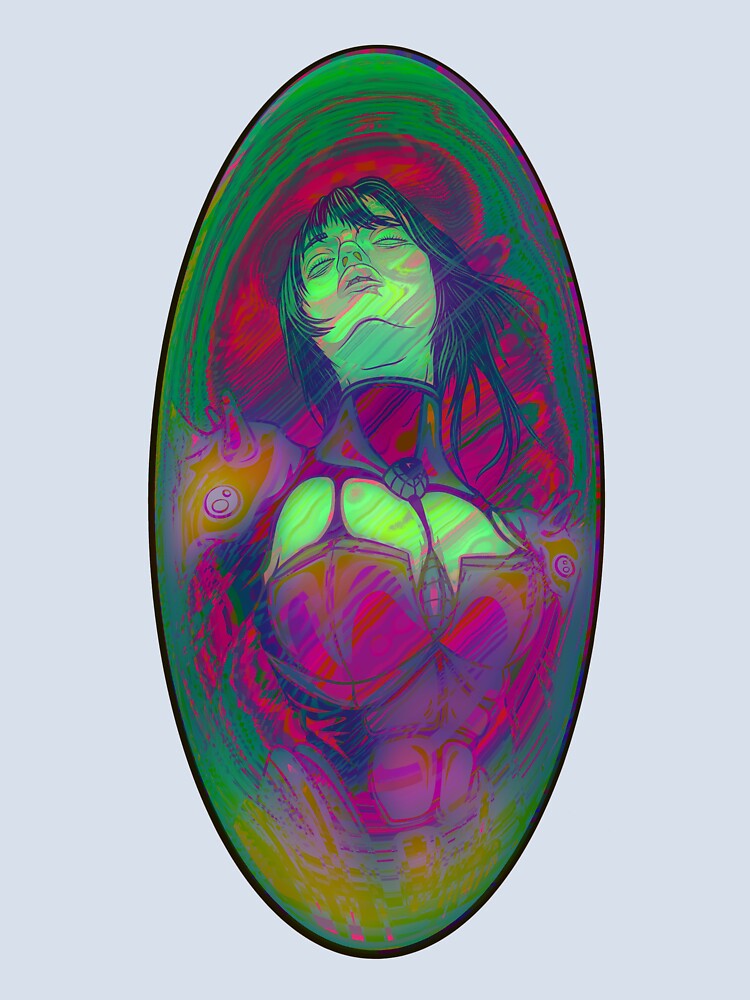 Dark Future Sci-Fi Glitch Portrait Neon Vibes by ariverrr