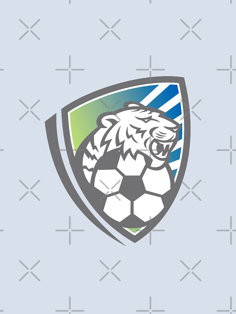 Tiger Soccer Ball Shield by patrimonio